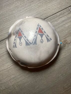 TRUE VINTAGE Sawdust Fired Ceramic Rattle Indigenous Native American Art